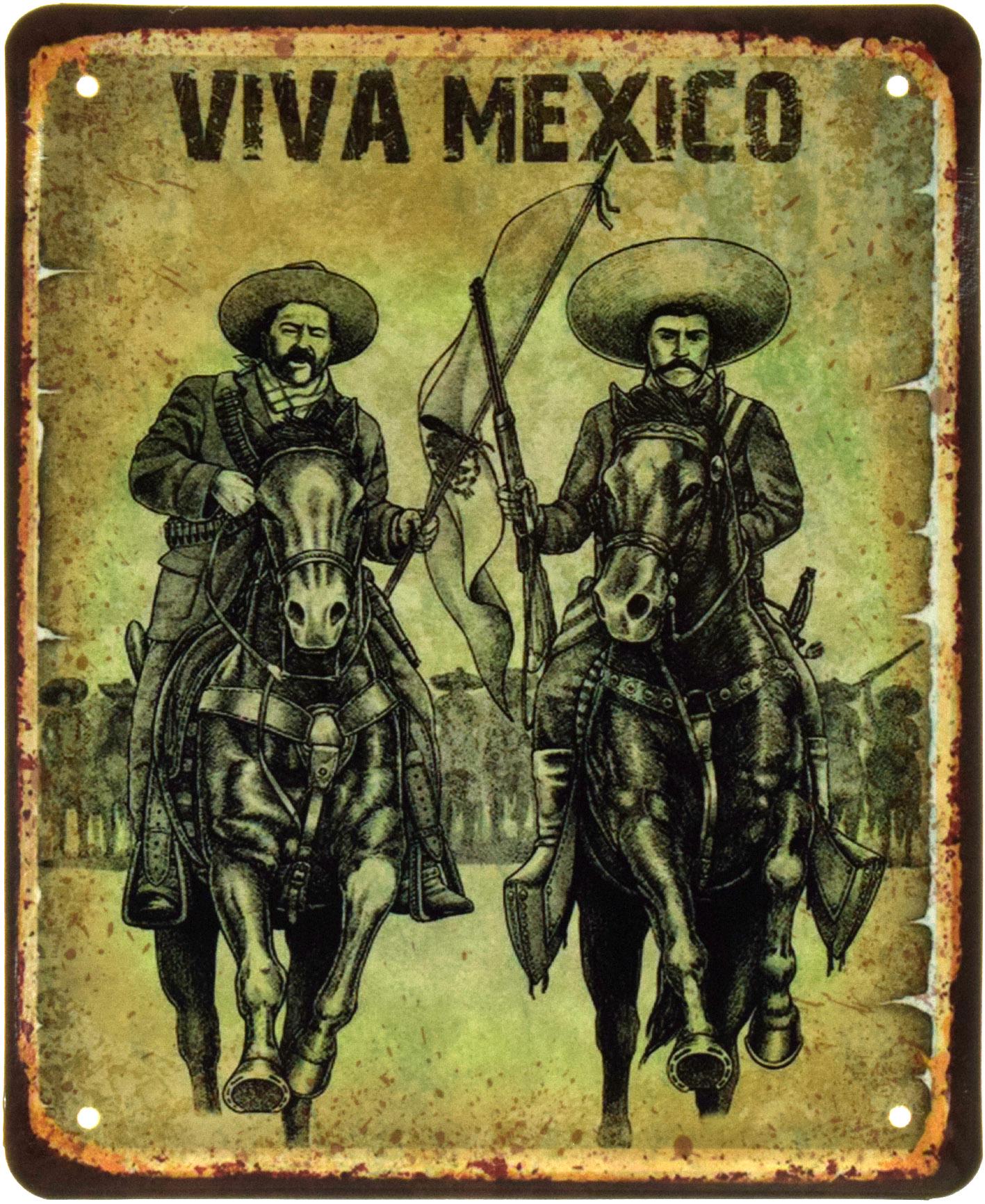 Табличка металлическая "Viva Mexico" 18x22 см (ms-103562)