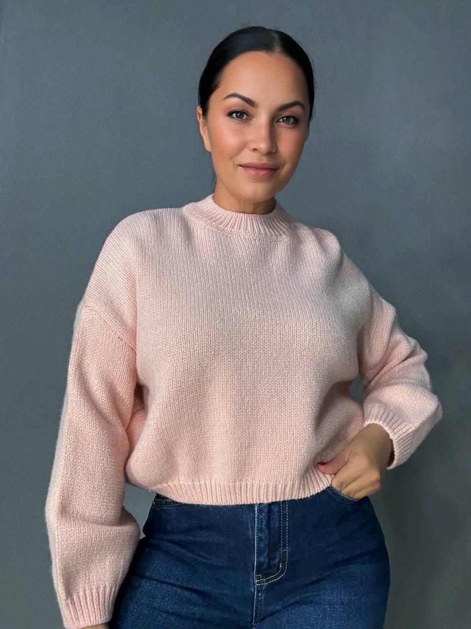 Свитер женский Fancy Matinee 539 оверсайз однотонный OS Розовый (5306) - фото 1 Свитер женский Fancy Matinee 539 оверсайз однотонный OS Розовый (5306) - фото 1