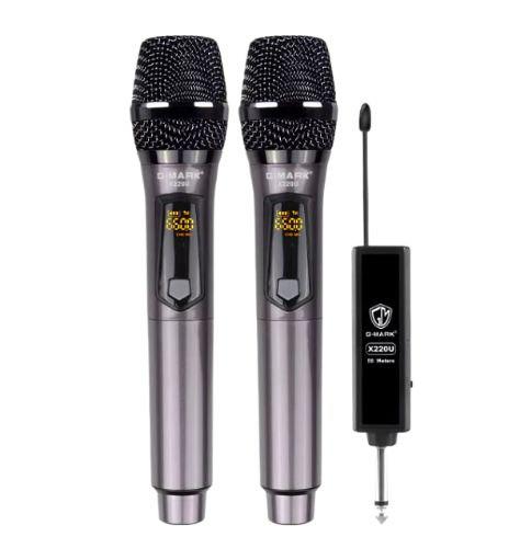 Набор из 2 беспроводных динамических микрофонов G-Mark X220U система караоке