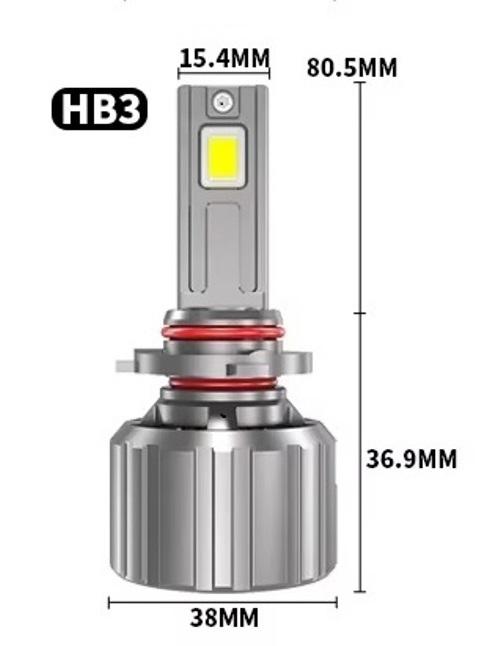 Лампи автомобільні Lightpower LED F9 15000Lm 90 Вт з цоколем H7/H11/HB3 2 шт. - фото 4