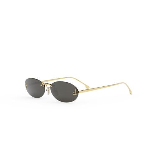 Очки Fendi First Crystal Ovale Sonnenbrille in Gold