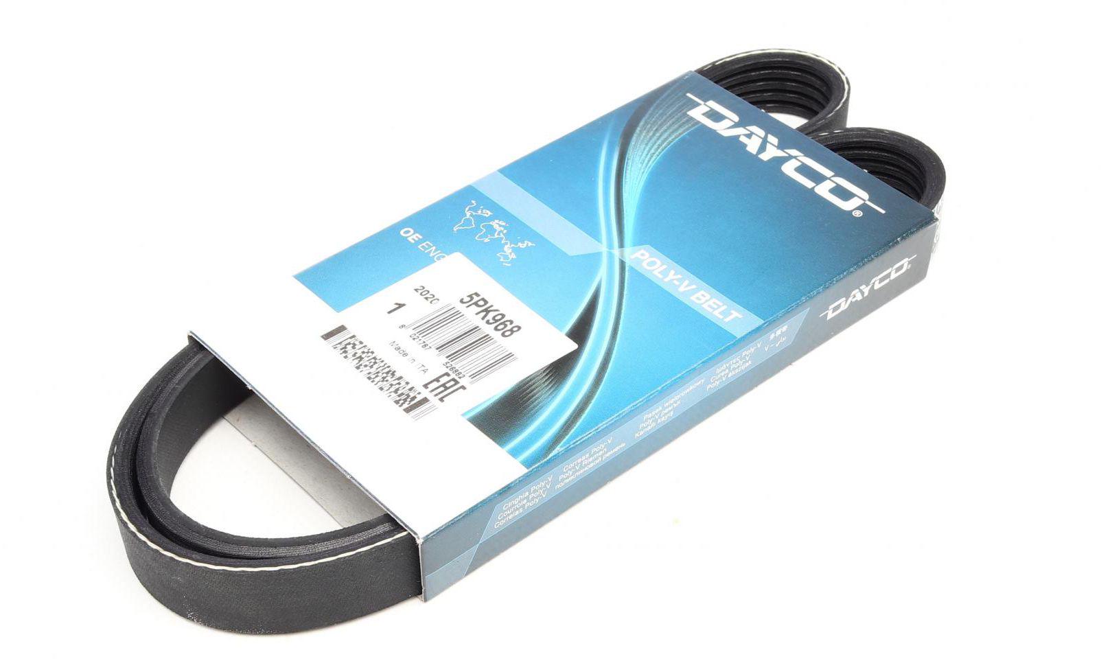 Ремінь генератора DAYCO для Fiat Scudo 2.0 JTD 99-06 (5PK968)