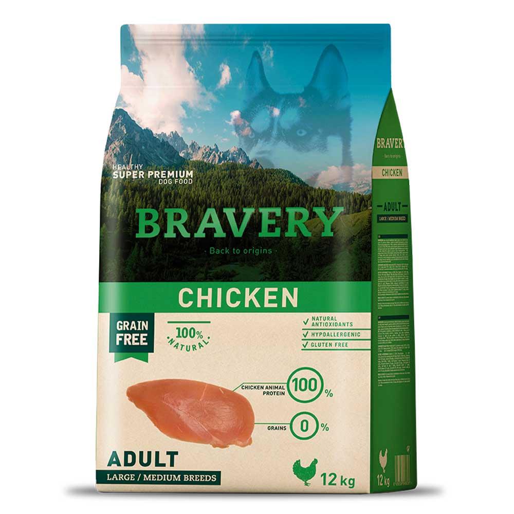Корм для собак сухой Bravery Chicken Large Medium с курицей 12 кг