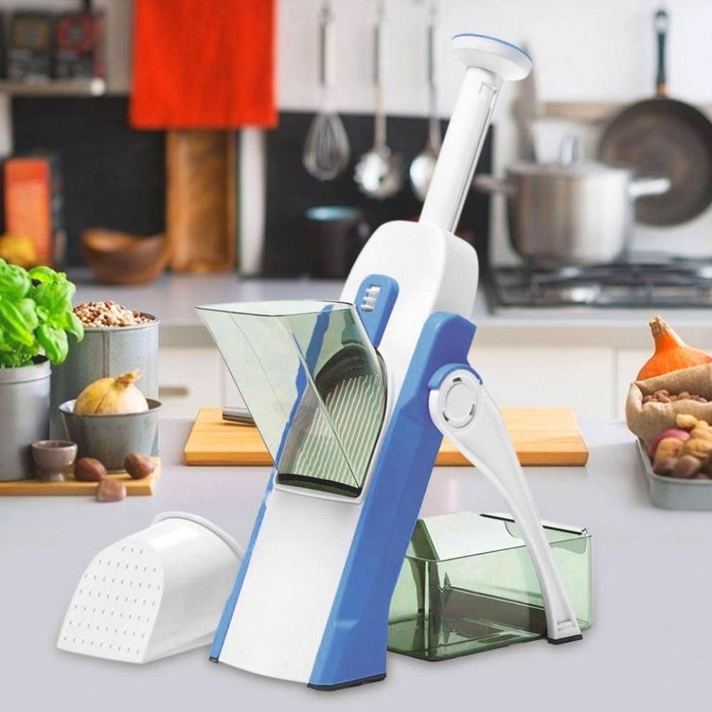 Овощерезка-мультислайсер Safe Spring Slicer Синий - фото 2 Овощерезка-мультислайсер Safe Spring Slicer Синий - фото 2