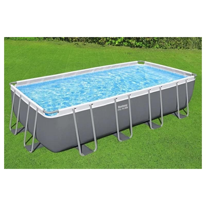Бассейн каркасный Bestway с картриджным фильтром стремянкой и тентом 549х274х122см Серый (56465) - фото 3 Бассейн каркасный Bestway с картриджным фильтром стремянкой и тентом 549х274х122см Серый (56465) - фото 3