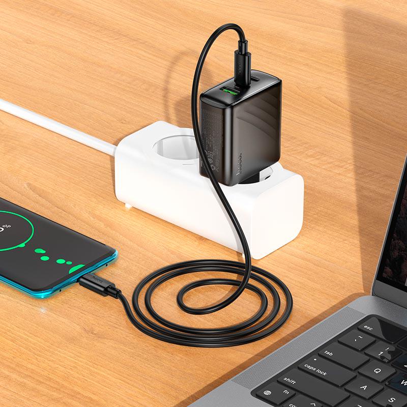Зарядное устройство Hoco CS26A 45 Вт 2хType-C 1хUSB Черный (30106233) - фото 4 Зарядное устройство Hoco CS26A 45 Вт 2хType-C 1хUSB Черный (30106233) - фото 4