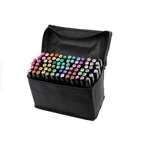 Набор маркеров двухсторонних для скетчинга и рисования в сумке 60 цветов (DR014866) - фото 1