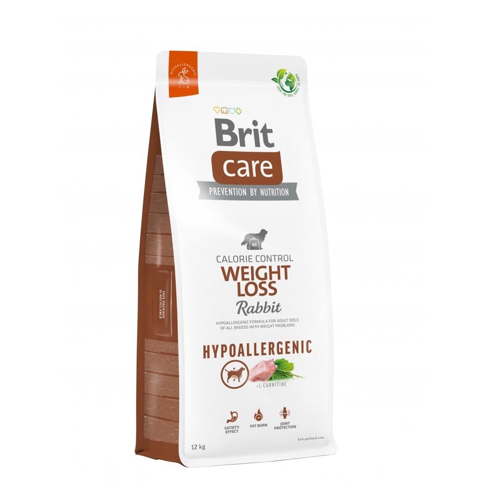 Корм для собак сухий Brit CARE Dog Hypoallergenic Weight Loss із зайвою вагою гіпоалергенний з кроликом 12 кг (8595602559169)
