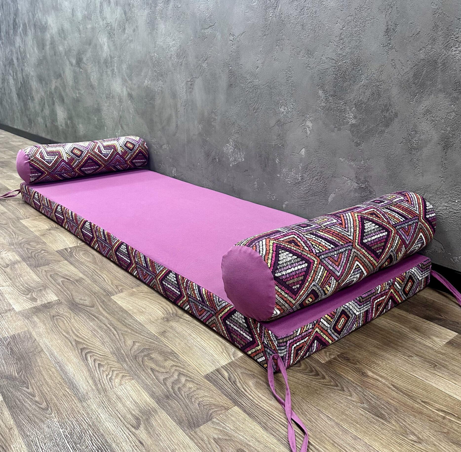 Матрас с валиками Comfort Home Labirint milling на подоконник 160х40х8 см Ø 20 см