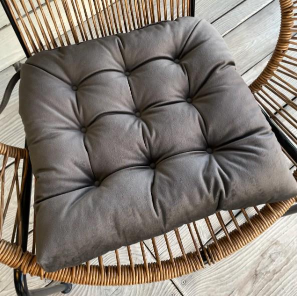 Подушка на стул Decorator Velour 40х40х5 см Серый (84-112)