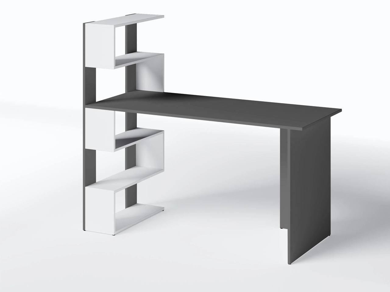 Письменный стол FST-24 1416х584х1226 мм Антрацит/Белый - фото 2
