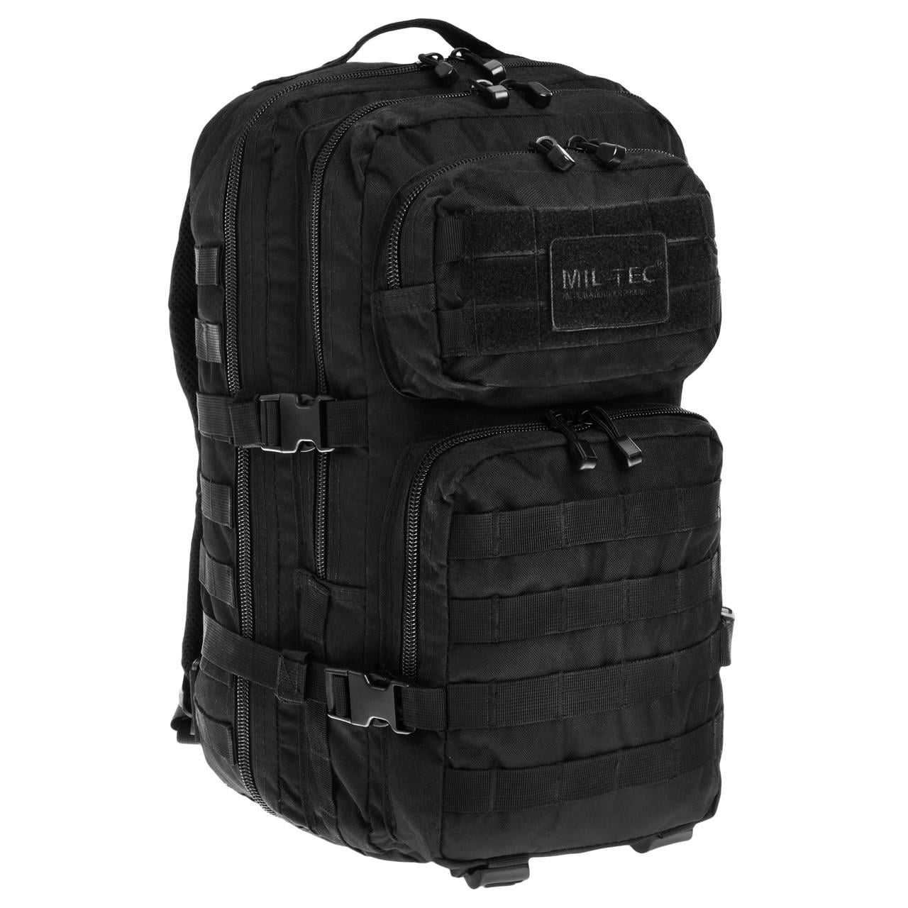 Тактичний рюкзак Mil-Tec Assault Pack 52x29x30 см 40 л Чорний (9500)