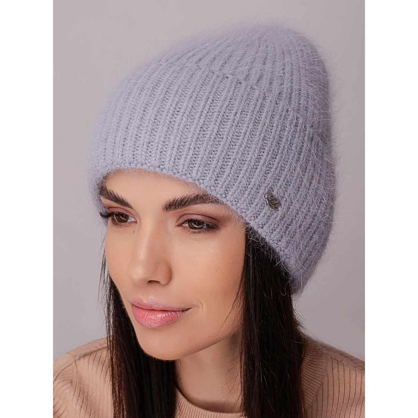 Шапка ангоровая Leks ТРЮФЕЛЬ в рубчик с отворотом утепленная флисом one size Металл (205096) - фото 1 Шапка ангоровая Leks ТРЮФЕЛЬ в рубчик с отворотом утепленная флисом one size Металл (205096) - фото 1