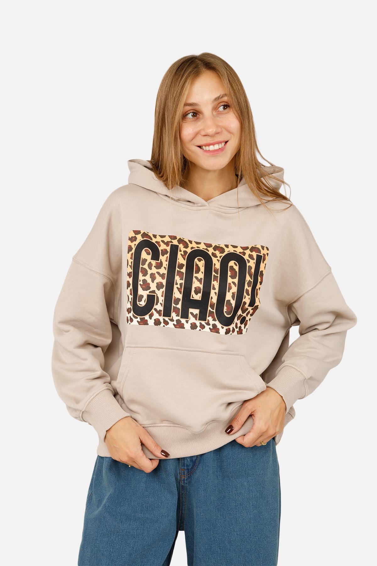 Худи женский р. 50 Бежевый (SKT001027028)