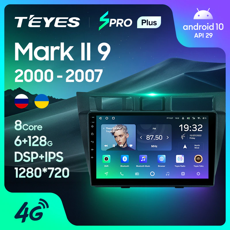 Автомагнитола штатная Teyes SPRO Plus для Toyota Mark II 9 X100 2000-2007 Android SPRO PLUS 4/64G Wi-Fi/4G - фото 5