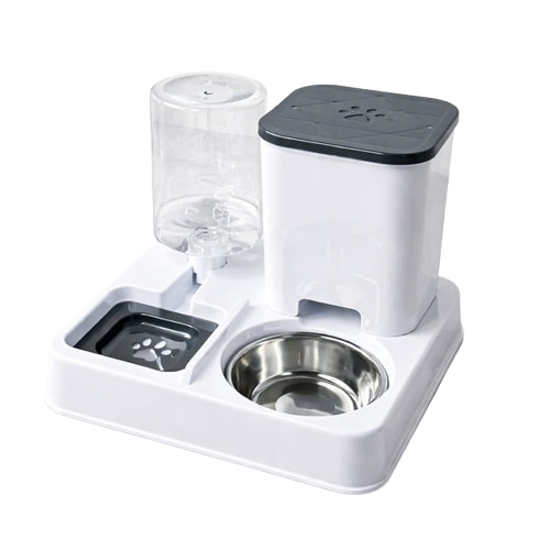 Годівниця автоматична гравітаційна та поїлка для тварин 1.5 л Білий (34032669)