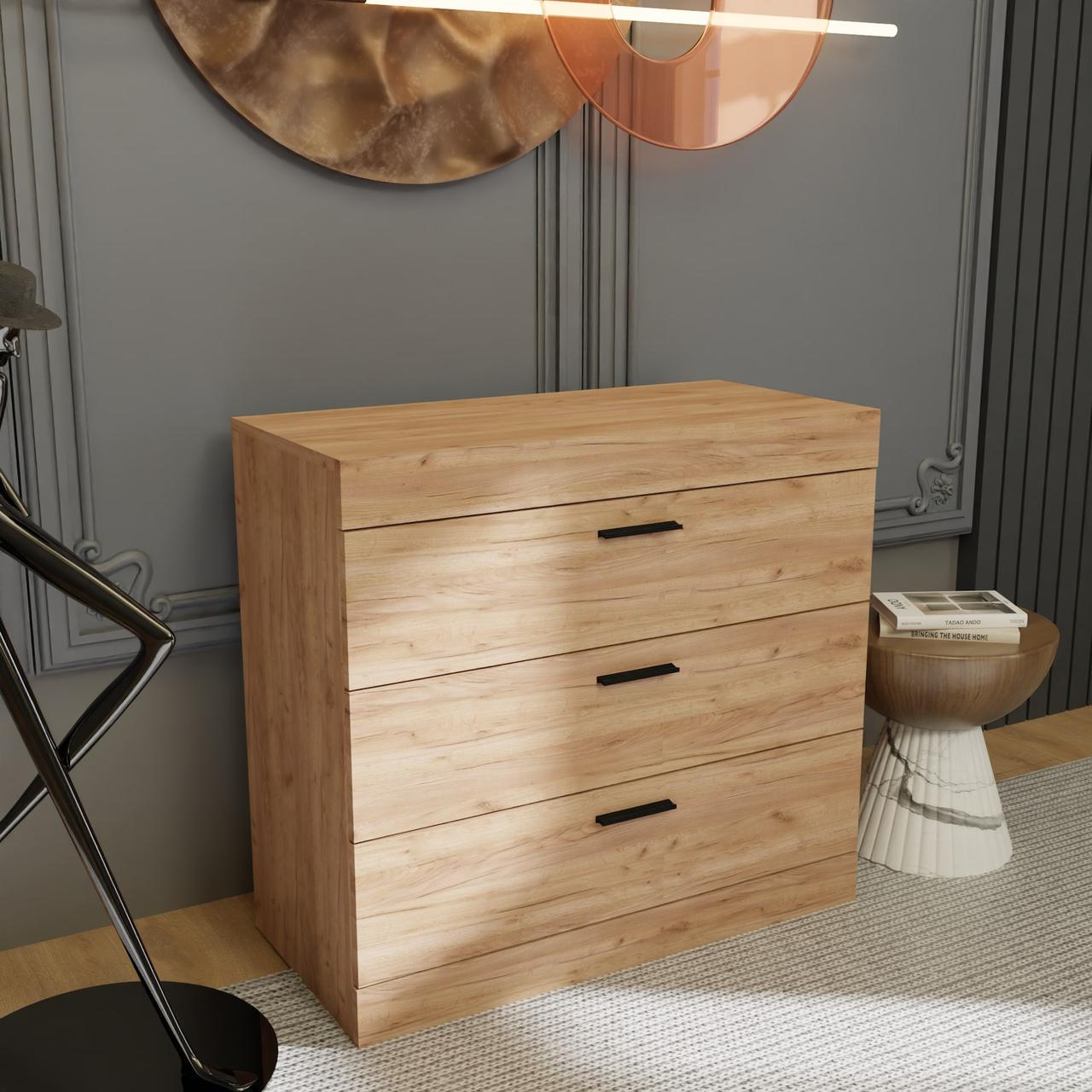 Комод Эверест Соната-1 800х380х750 мм Крафт золотой (ЕВ20350) - фото 4