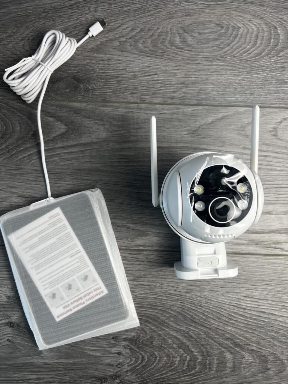 Камера уличная Wi-Fi TQ2 2 Мп iCSee с солнечной панелью автономное питание Камера уличная Wi-Fi TQ2 2 Мп iCSee с солнечной панелью автономное питание