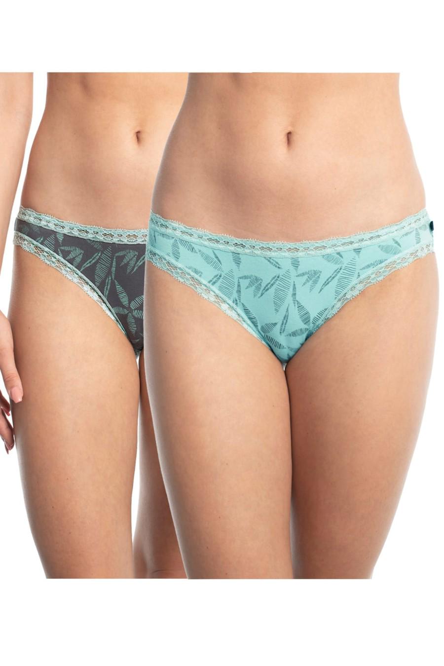 Трусики сліп Key р. 5/XL 2шт. Бірюза/Какао (66970)