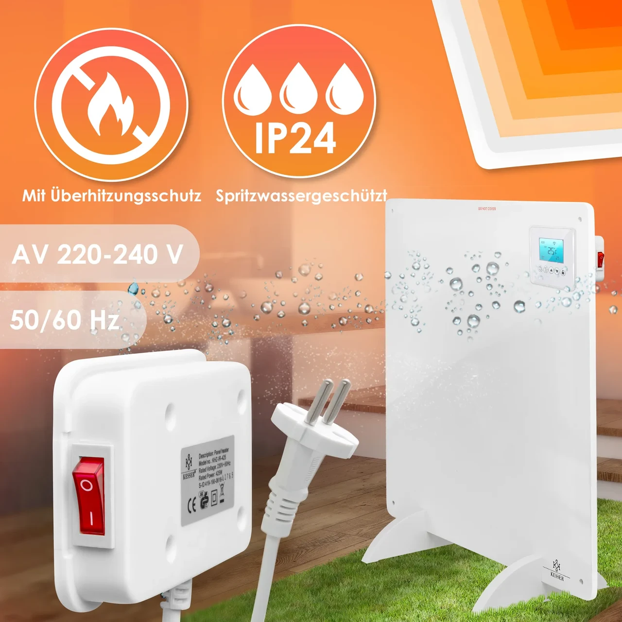 Инфракрасный обогреватель настенный KESSER 425-550W - фото 3