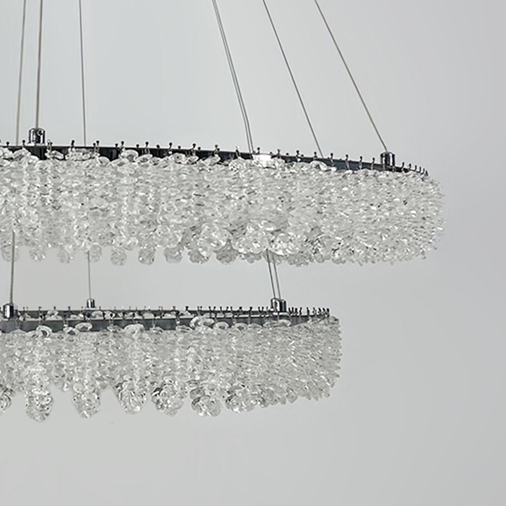 Люстра кольцевая хрустальная на 2 яруса 80/60 см Хром (33038-800+600 CH) - фото 8 Люстра кольцевая хрустальная на 2 яруса 80/60 см Хром (33038-800+600 CH) - фото 8