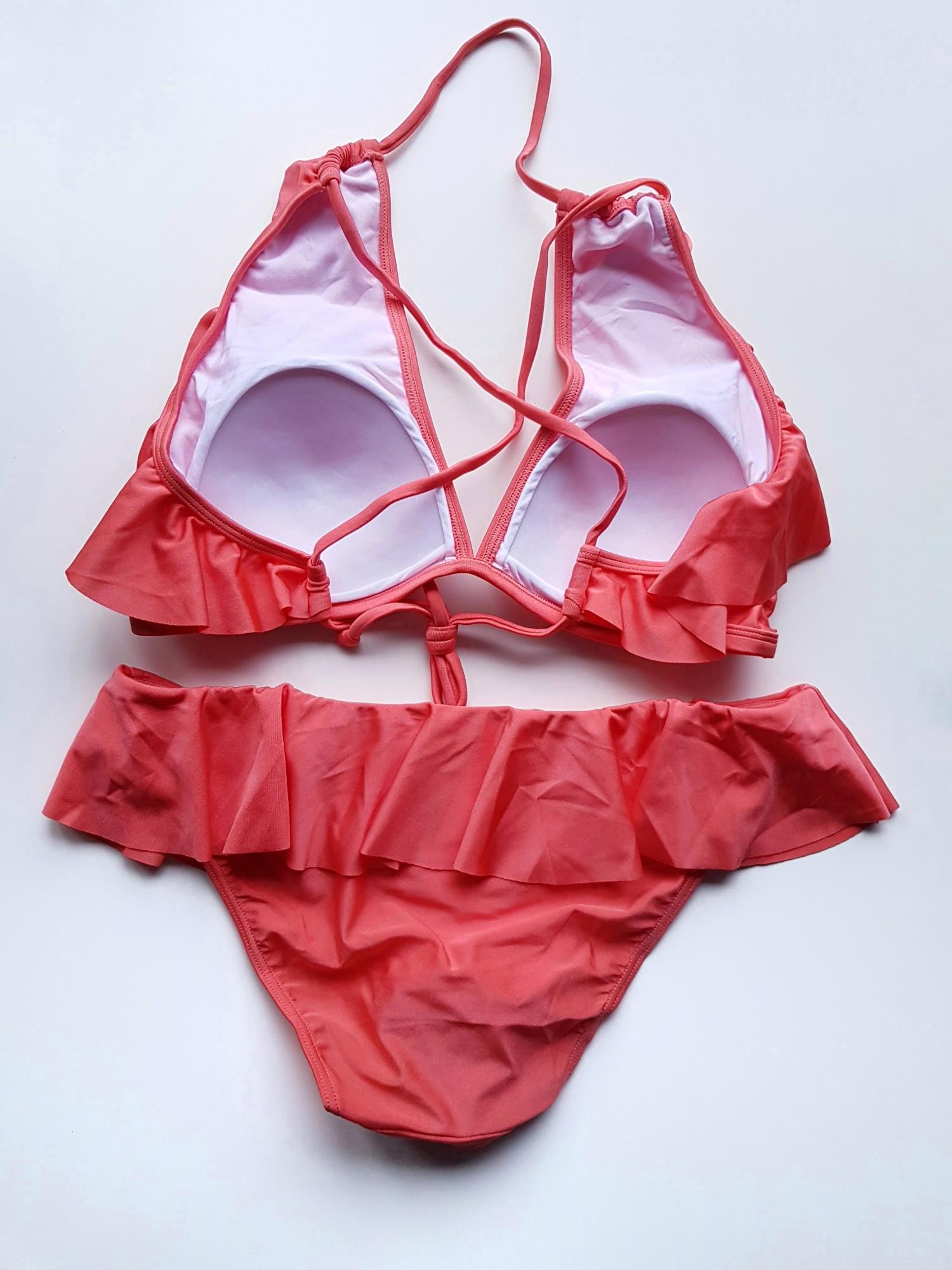 Купальник раздельный By Very 9438 с рюшами L/46 Розовый (47564556) - фото 5 Купальник раздельный By Very 9438 с рюшами L/46 Розовый (47564556) - фото 5