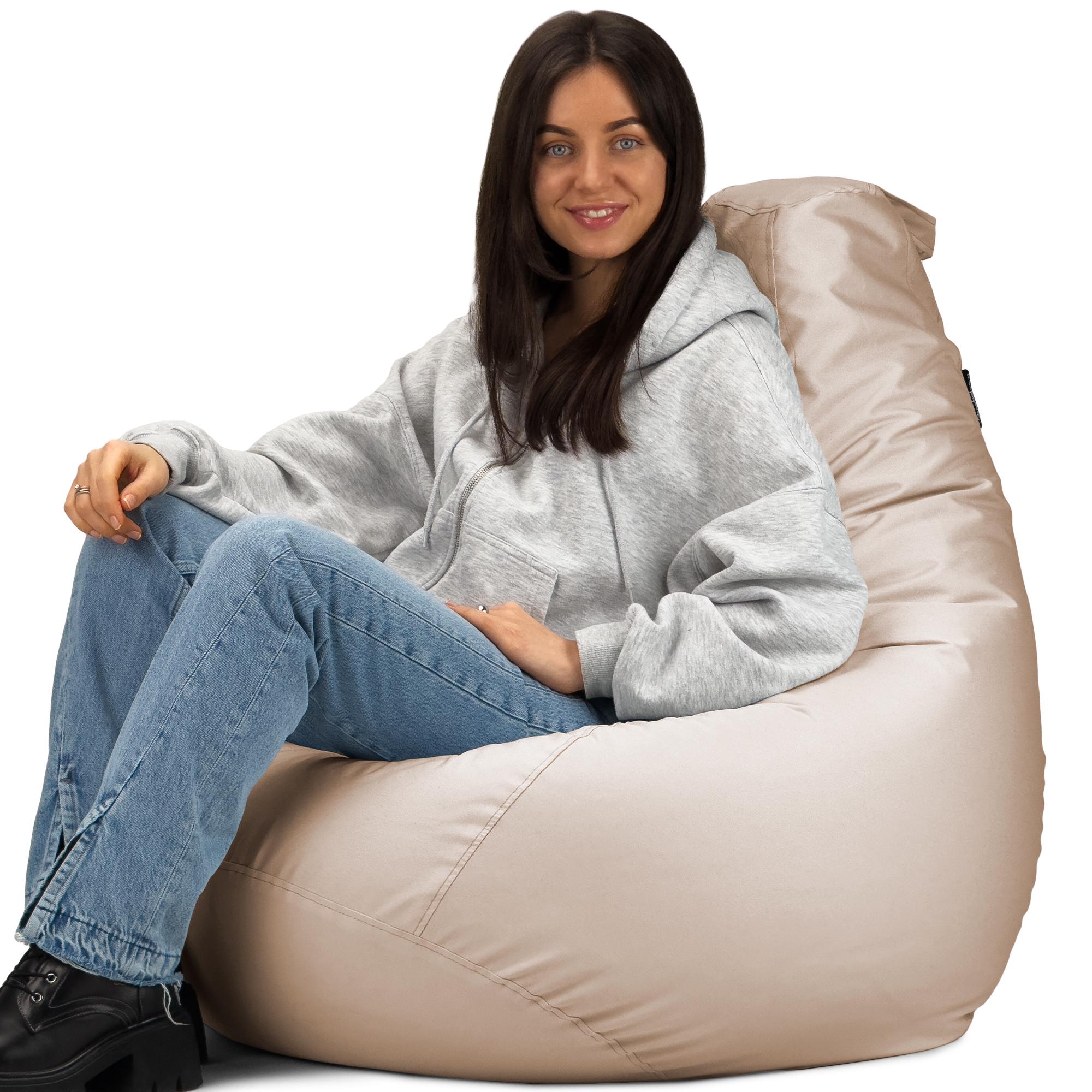 Кресло-мешок Студия Комфорта Груша оксфорд флекс 120х85 см Бежевый (9012214) - фото 7 Кресло-мешок Студия Комфорта Груша оксфорд флекс 120х85 см Бежевый (9012214) - фото 7