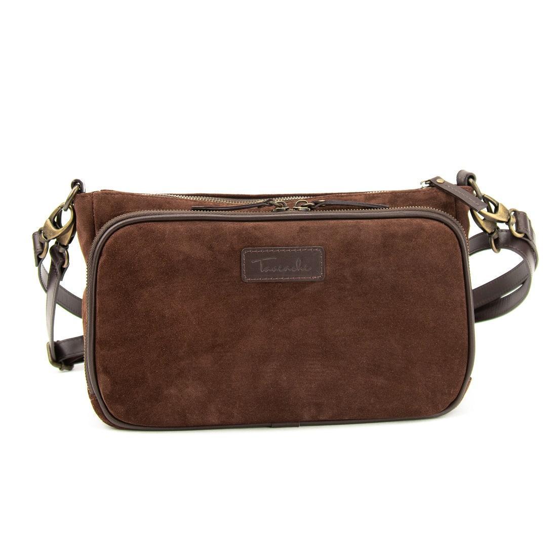 Женская сумка-кроссбоди кожаная Tavinchi CH-001DB-Y Коричневый (2656560089) - фото 3 Женская сумка-кроссбоди кожаная Tavinchi CH-001DB-Y Коричневый (2656560089) - фото 3