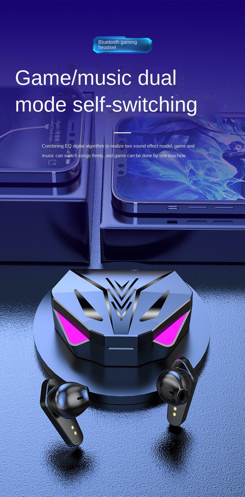 Наушники bluetooth TWS X15 Gaming с зарядным кейсом и сенсорным управлением - фото 6