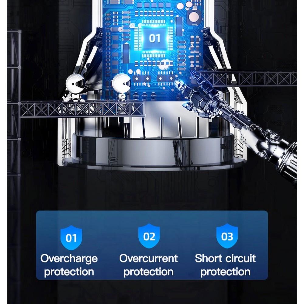 Зарядний пристрій автомобільний ASOMETECH USB Type-c/USB qc 3.0 з дисплеєм Metall 54W (25397460) - фото 8