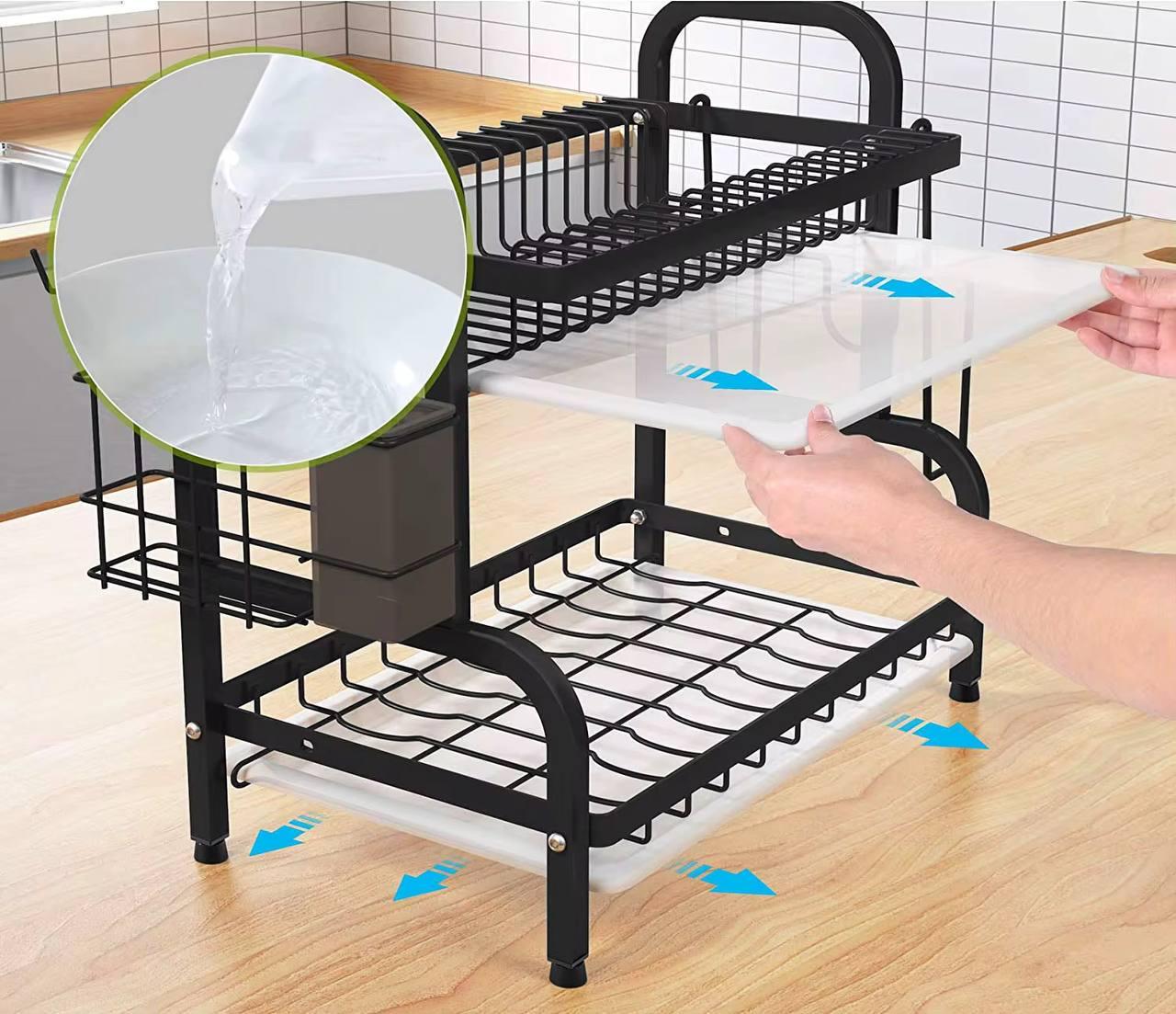 Сушарка для посуду дворівнева металева (24099479) - фото 4