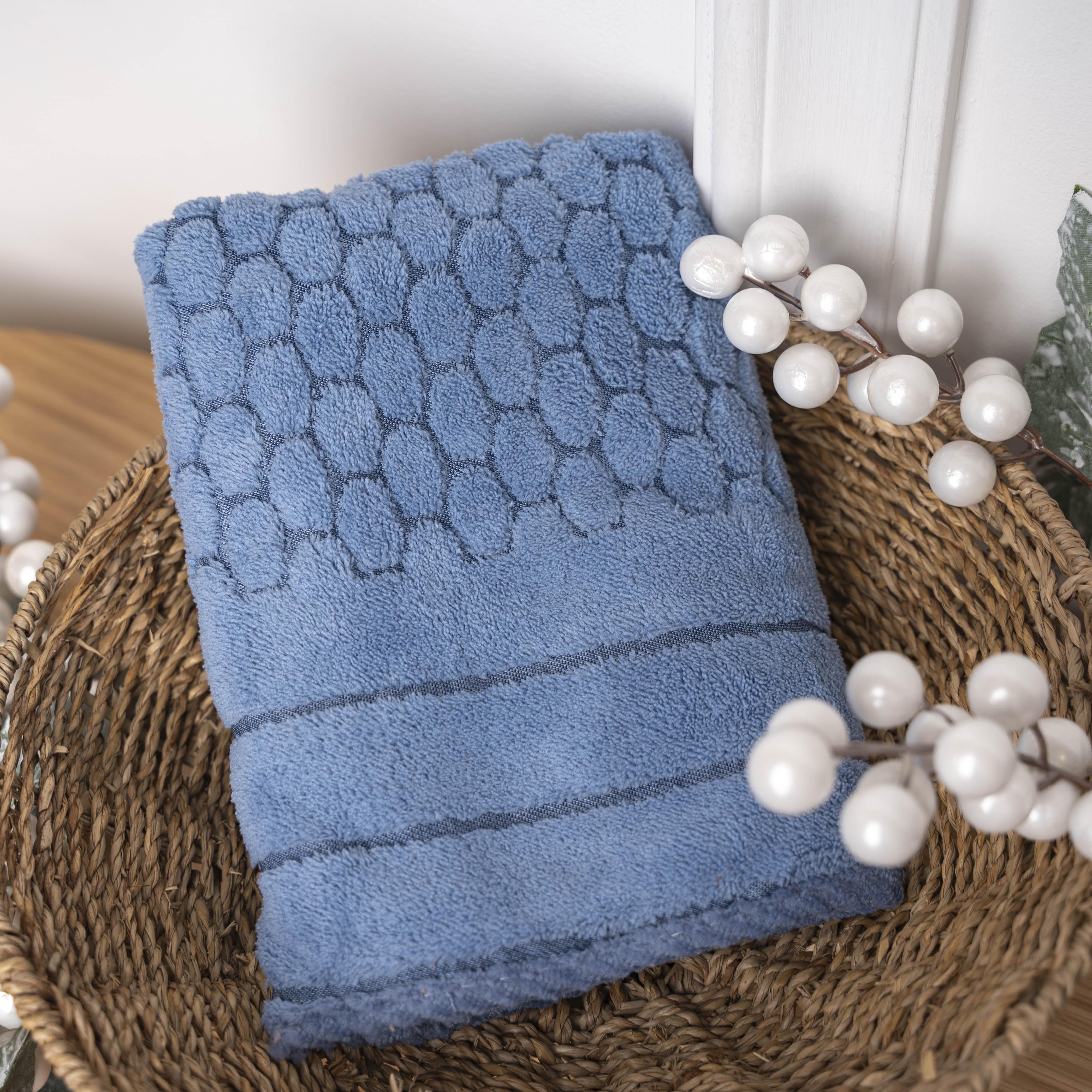 Кухонные полотенца круги 35х75 см Синяя Волна (88822)