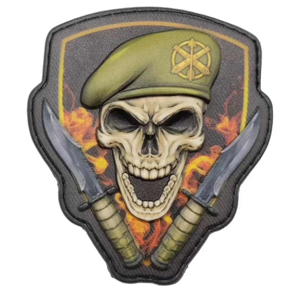 Патч объемный 3D Череп в берете Зенитно-ракетные войска воздушных сил ПВХ (07130286)