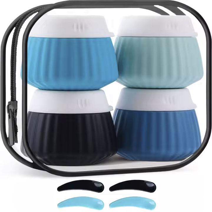 Набір баночок для подорожей GDragon Home силіконовий 4 шт. Синій (113_4_0_3) Набір баночок для подорожей GDragon Home силіконовий 4 шт. Синій (113_4_0_3)