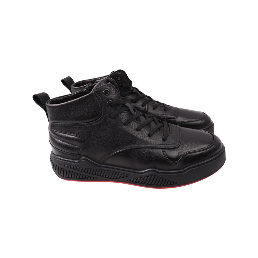 Ботинки мужские Arees из кожи р. 44 Черный (116-22ZHC)