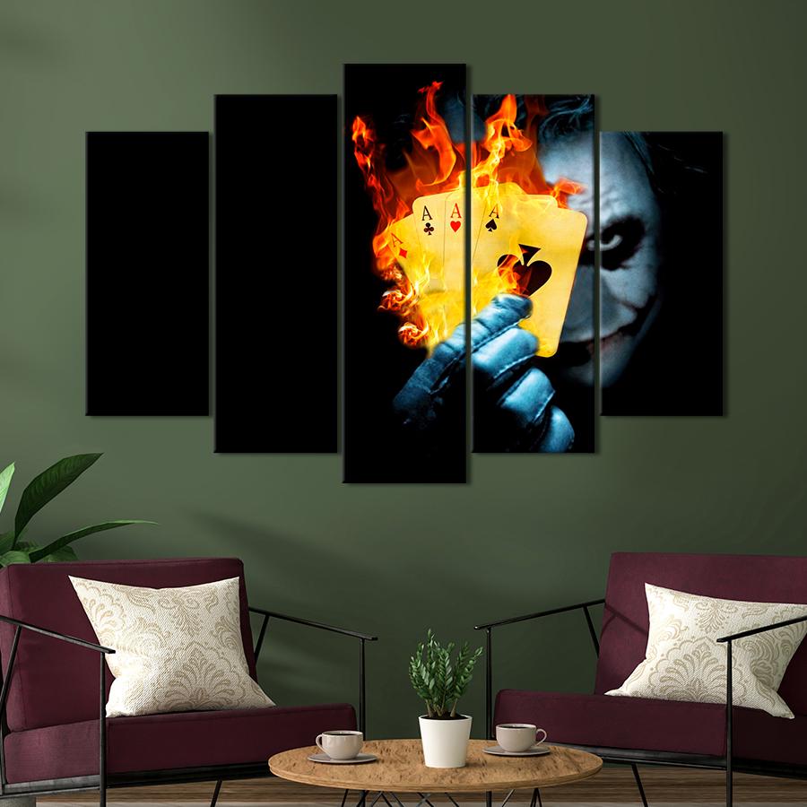 Настінний декор Суперлиходій DC Джокер у виконанні Гіта Леджера 137x85 см (A41-5)