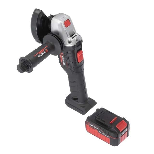 Шлифмашина угловая Intertool WT-0366 20 В аккумуляторная с бесщеточным двигателем - фото 4 Шлифмашина угловая Intertool WT-0366 20 В аккумуляторная с бесщеточным двигателем - фото 4