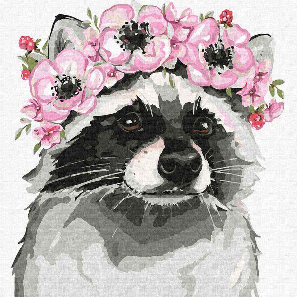 Картина по номерам Идейка Волшебный енот 30x30 см (KHO4256)