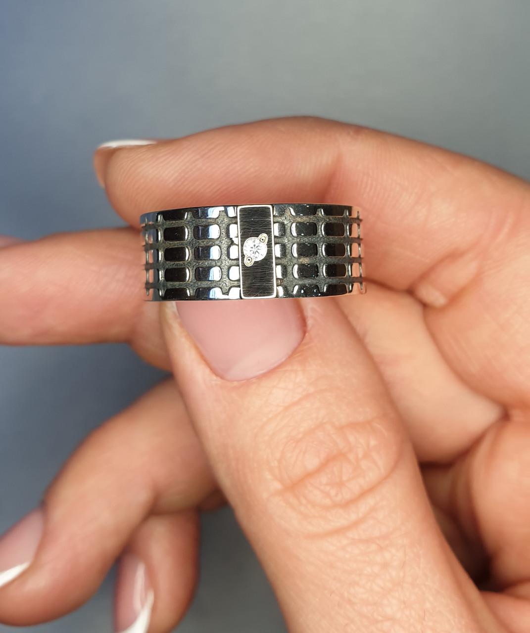 Кольцо серебряное Бродвей с кубическим цирконием р. 22 7,65 г (1437308640)