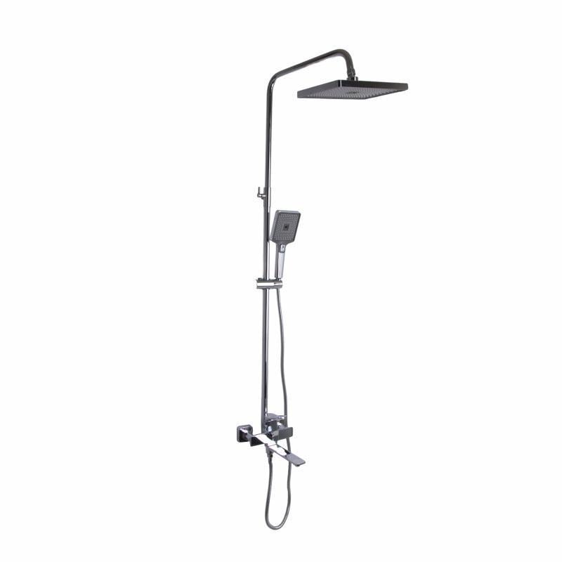 Душевая система универсальная Qtap Presto на три потребителя с изливом Chrome (QTPRE111CRM45575)