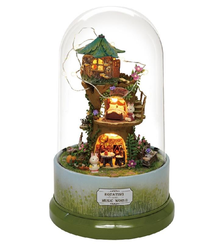 Конструктор румбокс DIY Cute Room B-027 Music World Музыкальный Дом под куполом Лесная фантазия (989)