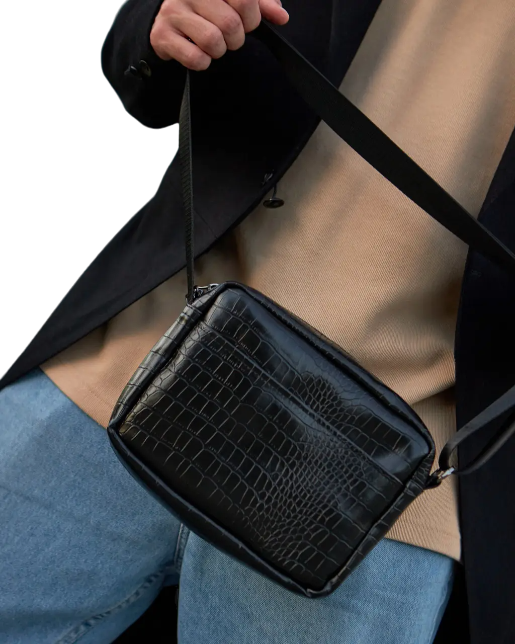 Мужская сумка Tobeyou Croc через плечо (388778253)