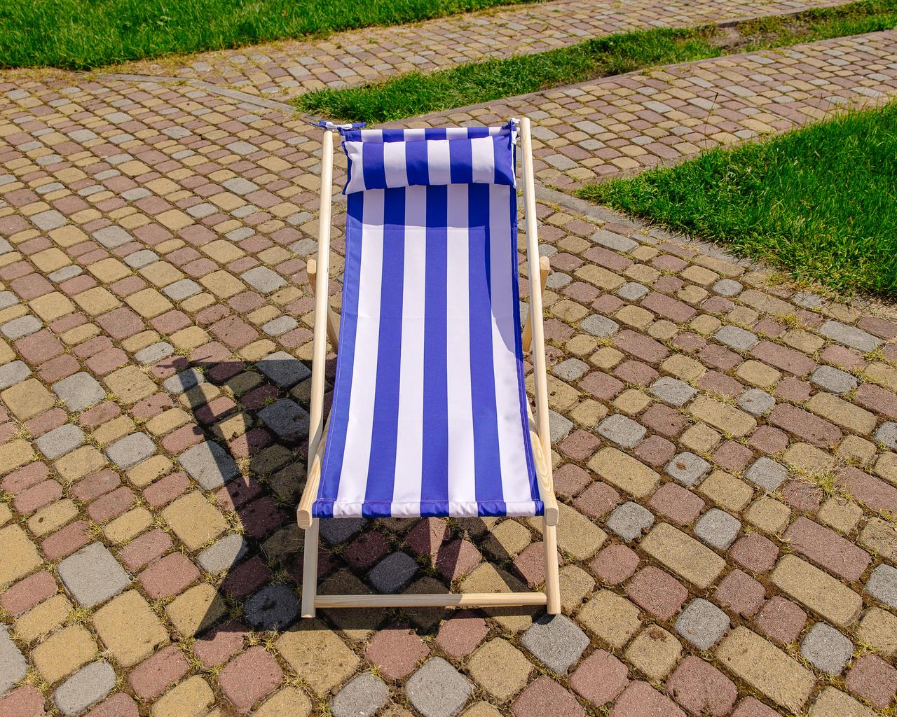 Шезлонг для дачи тканевый XRmaster с подушкой Голубой (КШ-003/1) - фото 3 Шезлонг для дачи тканевый XRmaster с подушкой Голубой (КШ-003/1) - фото 3