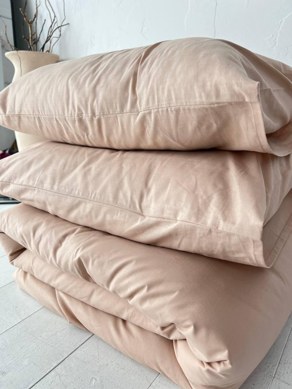 Комплект постільної білизни Двоспальний 180х210 наволочка 50х70 2шт Беж (П4К-Post-ukr-0015-22) - фото 2 Комплект постільної білизни Двоспальний 180х210 наволочка 50х70 2шт Беж (П4К-Post-ukr-0015-22) - фото 2