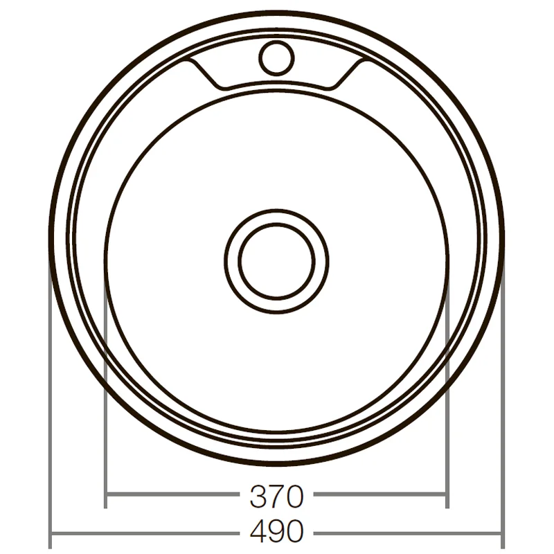 Мойка кухонная Zerix Z490-06-180E с нержавейки врезная круглая (ZM0580) - фото 3