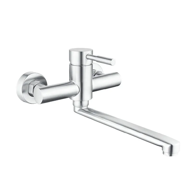 Смеситель для кухни Champion SUS-005 настенный из нержавеющей стали Chrome (CH6536)