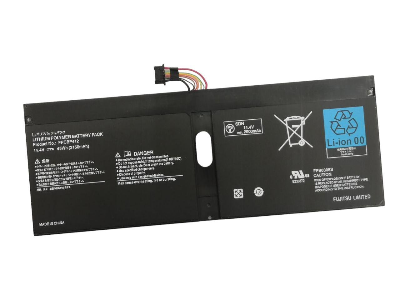 Аккумулятор для Fujitsu Lifebook U904 Series FPCBP412/FPB0305S 3150 mAh 45Wh (21626493) Аккумулятор для Fujitsu Lifebook U904 Series FPCBP412/FPB0305S 3150 mAh 45Wh (21626493)