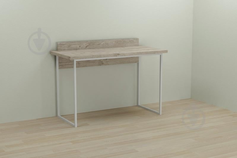 Компьютерный стол Ferrum-decor Скай 75x120x70 белый ДСП Дуб Шервуд 32мм Компьютерный стол Ferrum-decor Скай 75x120x70 белый ДСП Дуб Шервуд 32мм