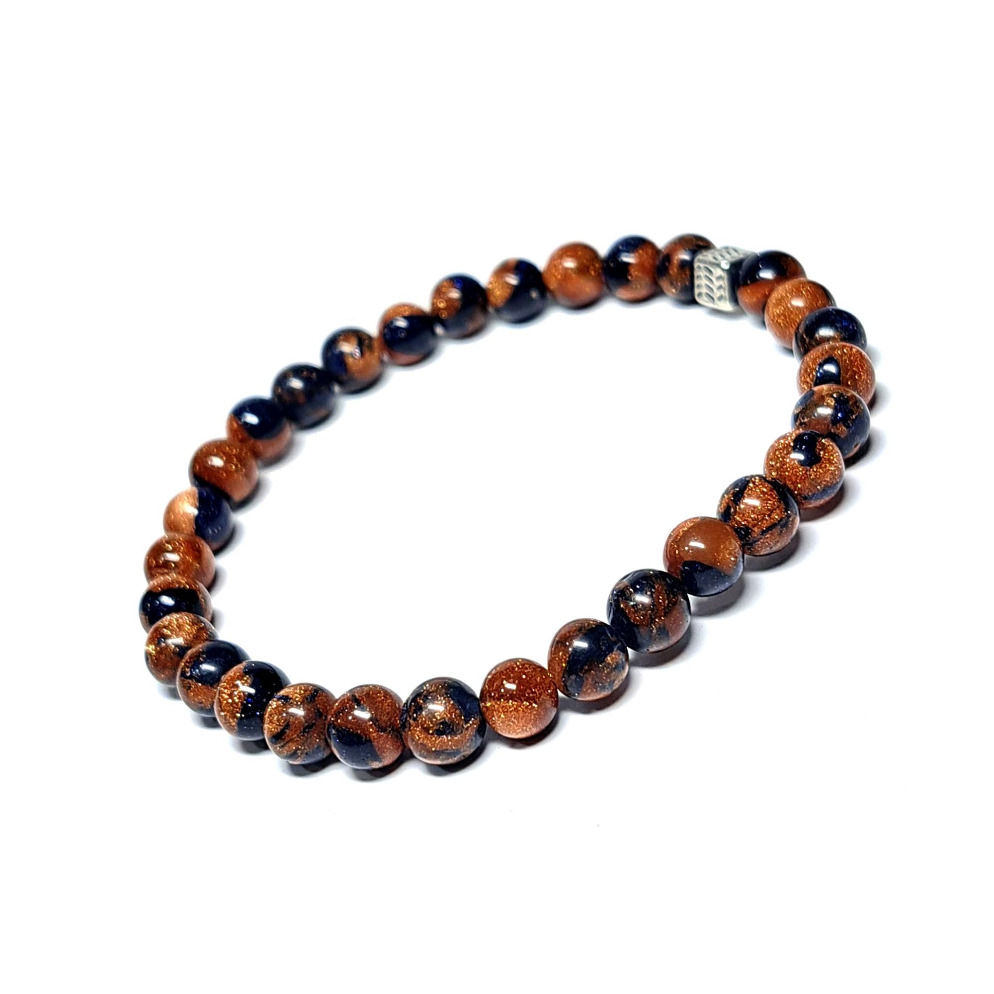 Браслет DARSANA из натурального камня авантюрин микс d бусин 6 мм (DRSU001257)