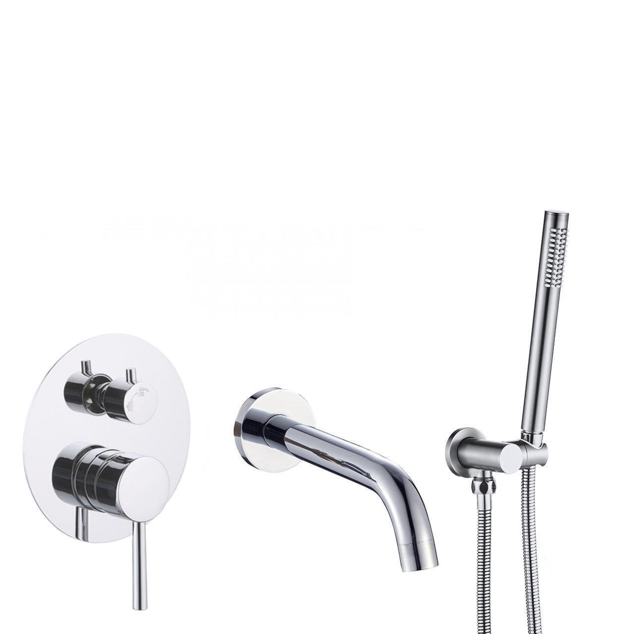 Смеситель для ванны и душа скрытого монтажа VBI MILANO Chrome (2808388673)